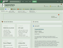 Tablet Screenshot of captainmcpants.deviantart.com