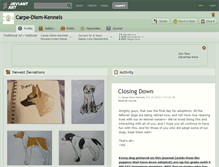 Tablet Screenshot of carpe-diem-kennels.deviantart.com