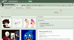 Desktop Screenshot of crushedinprogress.deviantart.com