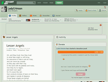 Tablet Screenshot of ladycrimson.deviantart.com