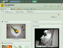 Tablet Screenshot of four-parakeets.deviantart.com