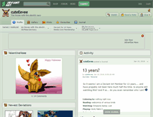 Tablet Screenshot of cuteeevee.deviantart.com