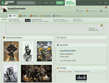 Tablet Screenshot of mootchmonster.deviantart.com