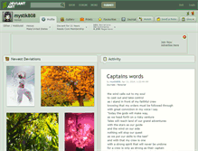 Tablet Screenshot of mystik808.deviantart.com