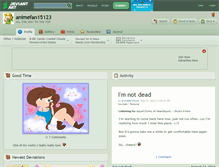 Tablet Screenshot of animefan15123.deviantart.com