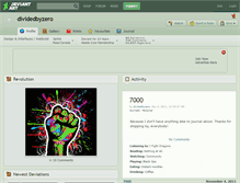 Tablet Screenshot of dividedbyzero.deviantart.com