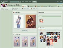 Tablet Screenshot of bunnyloversclub.deviantart.com