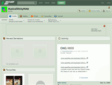 Tablet Screenshot of musicalstickynote.deviantart.com