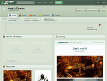 Tablet Screenshot of knightofspades.deviantart.com