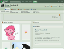 Tablet Screenshot of formal-wonderland.deviantart.com