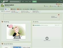 Tablet Screenshot of gamecreature.deviantart.com