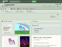 Tablet Screenshot of crystalmoon85.deviantart.com