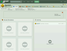 Tablet Screenshot of den3221.deviantart.com