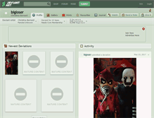 Tablet Screenshot of bigloser.deviantart.com