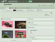 Tablet Screenshot of abovelifesize.deviantart.com