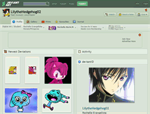 Tablet Screenshot of lilythehedgehog02.deviantart.com