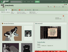 Tablet Screenshot of lunacyhusky.deviantart.com