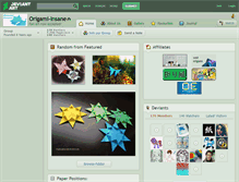 Tablet Screenshot of origami-insane.deviantart.com