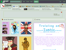 Tablet Screenshot of firekunai.deviantart.com