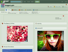Tablet Screenshot of meaganlupin.deviantart.com