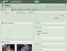Tablet Screenshot of leglover.deviantart.com