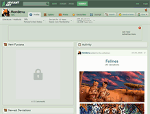 Tablet Screenshot of mondevu.deviantart.com