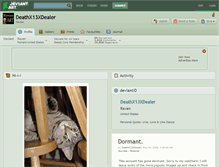 Tablet Screenshot of deathx13xdealer.deviantart.com
