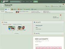 Tablet Screenshot of firelover99.deviantart.com