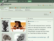Tablet Screenshot of mattermorfer.deviantart.com