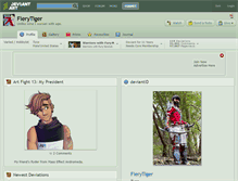 Tablet Screenshot of fierytiger.deviantart.com