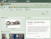 Tablet Screenshot of fiendraphael.deviantart.com