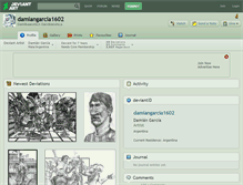 Tablet Screenshot of damiangarcia1602.deviantart.com