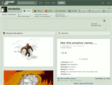 Tablet Screenshot of omniartist.deviantart.com