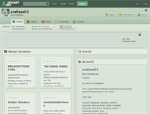 Tablet Screenshot of evafreed13.deviantart.com