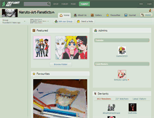 Tablet Screenshot of naruto-art-fanaticts.deviantart.com