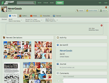 Tablet Screenshot of nevergoodx.deviantart.com