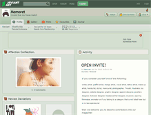 Tablet Screenshot of memoret.deviantart.com