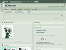 Tablet Screenshot of half-ghost-myon.deviantart.com