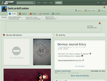 Tablet Screenshot of darklordofcookies.deviantart.com
