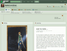 Tablet Screenshot of masterswordman.deviantart.com