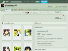 Tablet Screenshot of animequeen123.deviantart.com
