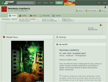 Tablet Screenshot of hennessy-cranberry.deviantart.com
