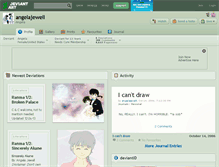 Tablet Screenshot of angelajewell.deviantart.com