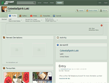 Tablet Screenshot of celestialspirit-loki.deviantart.com