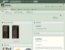 Tablet Screenshot of karebear.deviantart.com