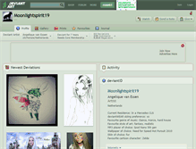 Tablet Screenshot of moonlightspirit19.deviantart.com