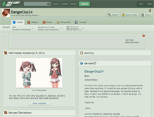 Tablet Screenshot of dangerous24.deviantart.com