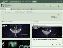 Tablet Screenshot of liliana-san.deviantart.com