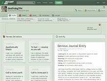 Tablet Screenshot of deathdog394.deviantart.com
