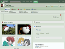 Tablet Screenshot of pixie-luv.deviantart.com